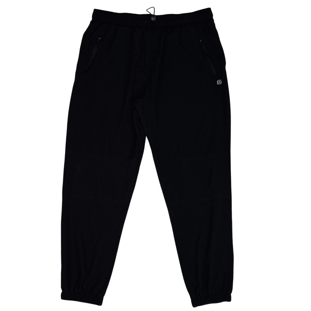 Born Outdoor Black Jogger Pants Womens XL Elastic Waist Zip Pockets Stretch - Picture 1 of 13